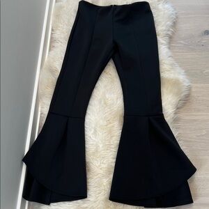 Chic Black Flare Women's Pants elegant fun